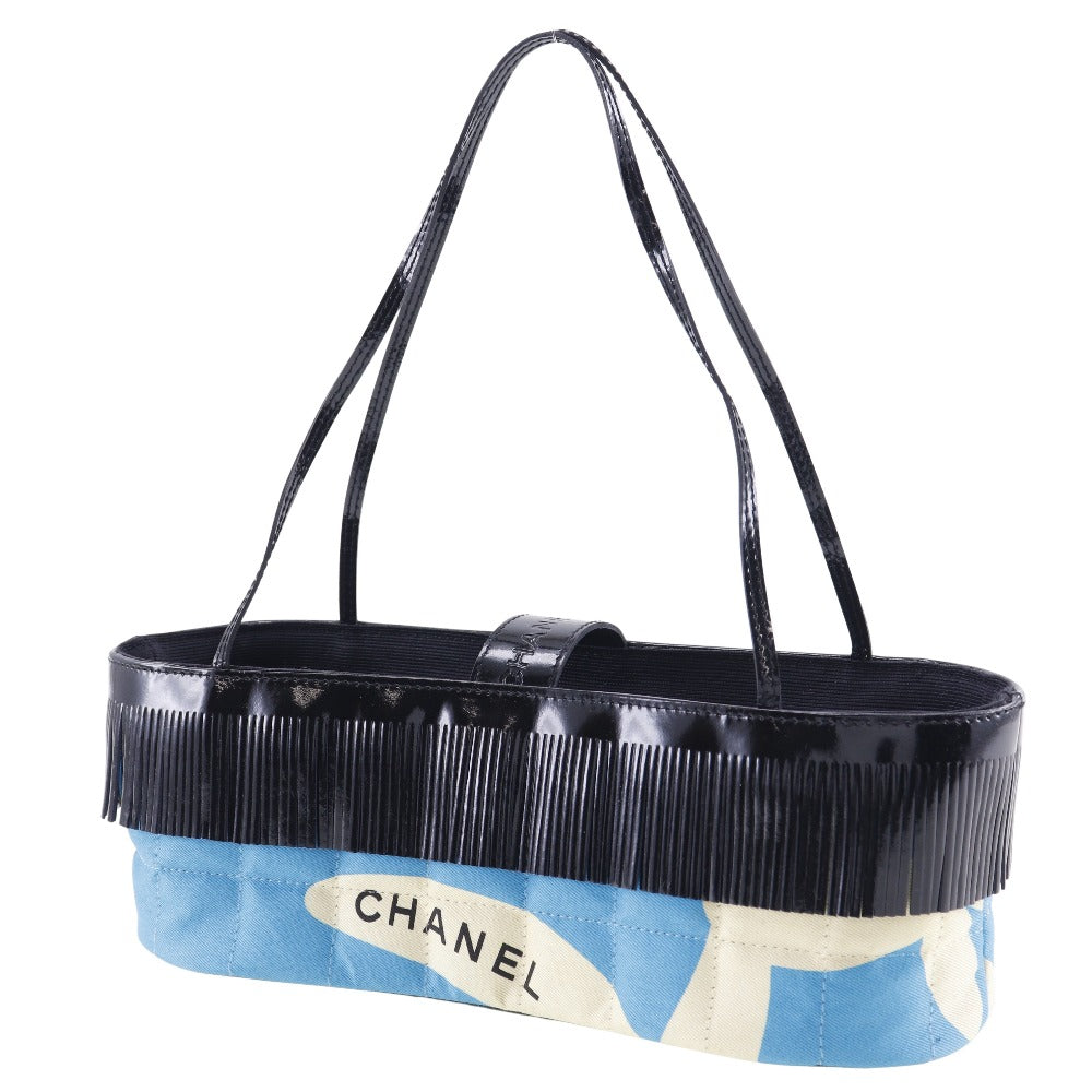 Top Quality Chanel Canvas Patent Leather Handbag