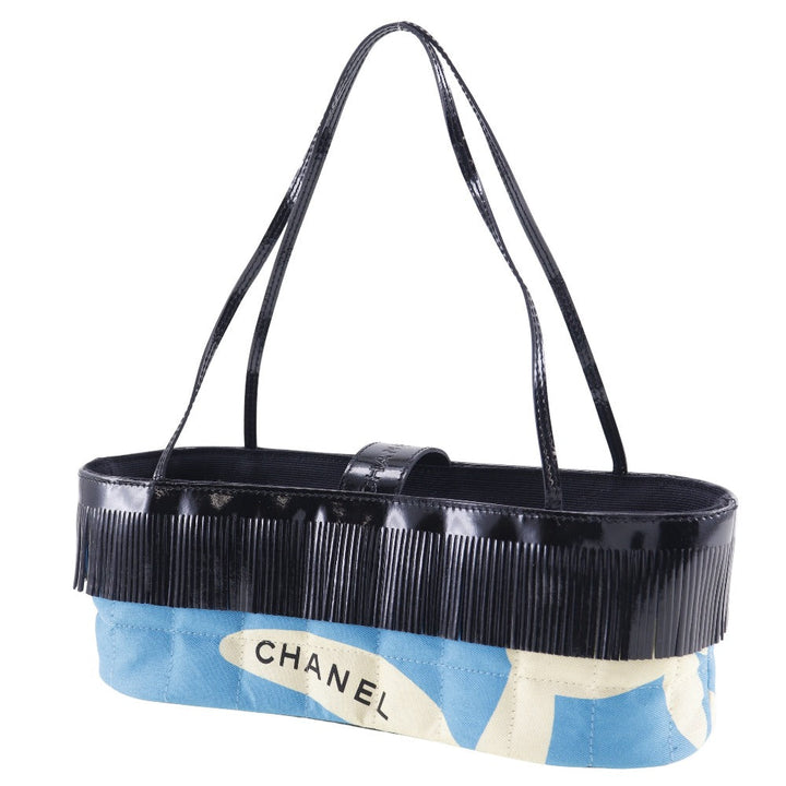 Top Quality Chanel Canvas Patent Leather Handbag