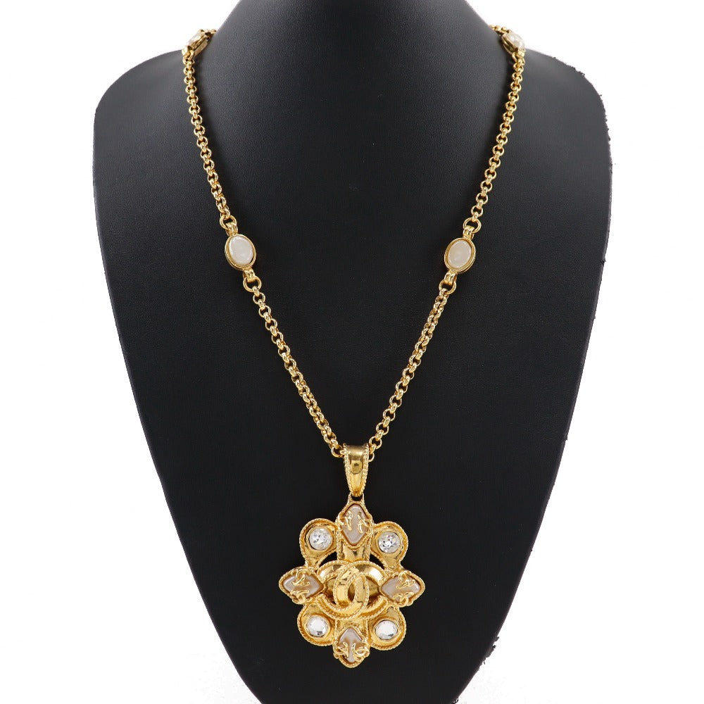 Top Quality Chanel Gold Plated Faux Pearl Necklace 95A