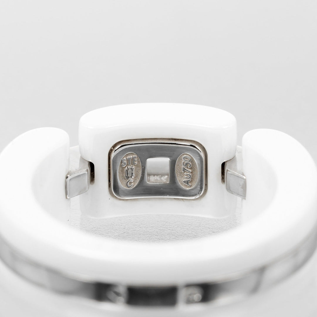 Top Quality Chanel Ultra Collection White Gold Ceramic Ring