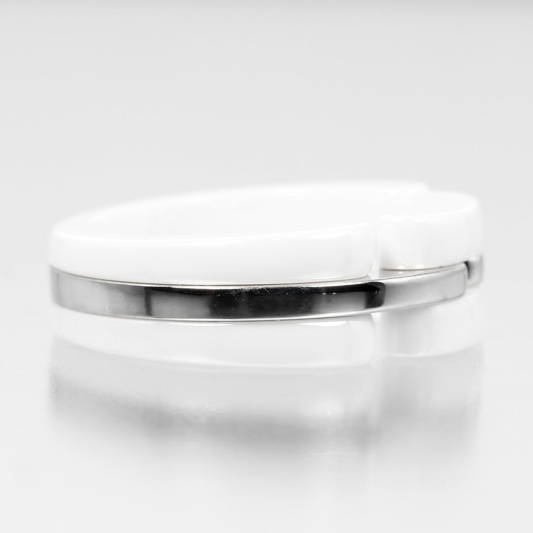 Top Quality Chanel Ultra Collection White Gold Ceramic Ring