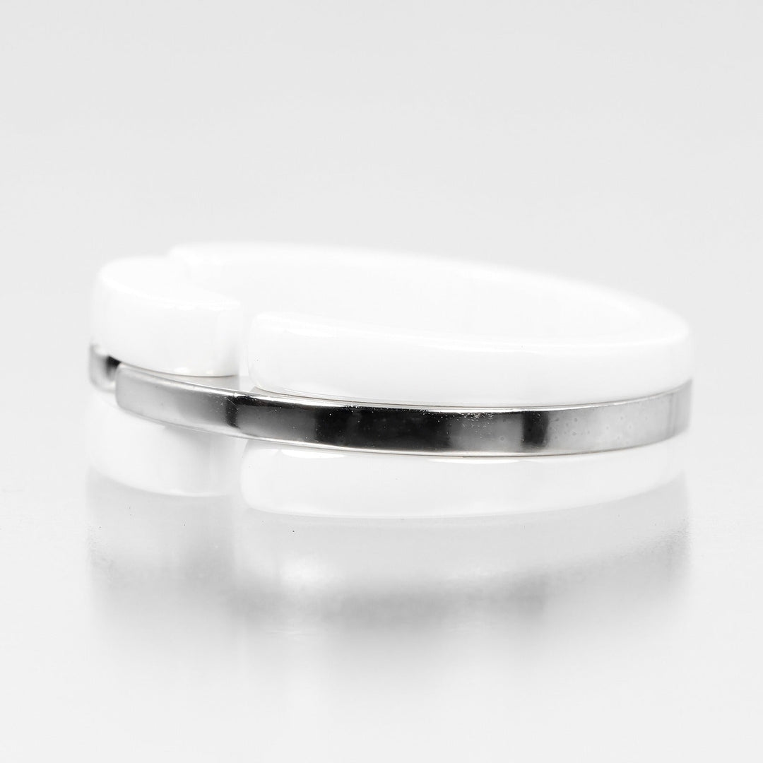 Top Quality Chanel Ultra Collection White Gold Ceramic Ring