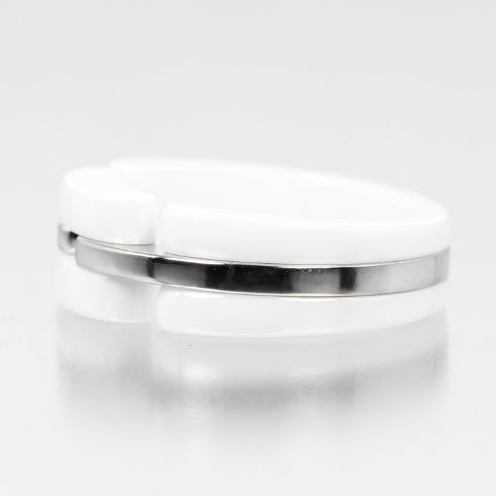 Top Quality Chanel Ultra Collection White Gold Ceramic Ring