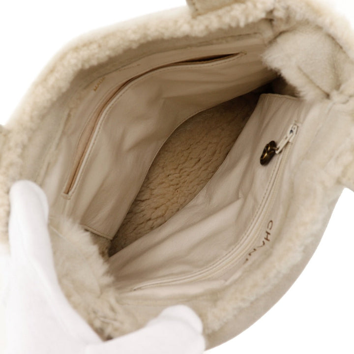 Top Quality Chanel Shearling Handle Logo Handbag