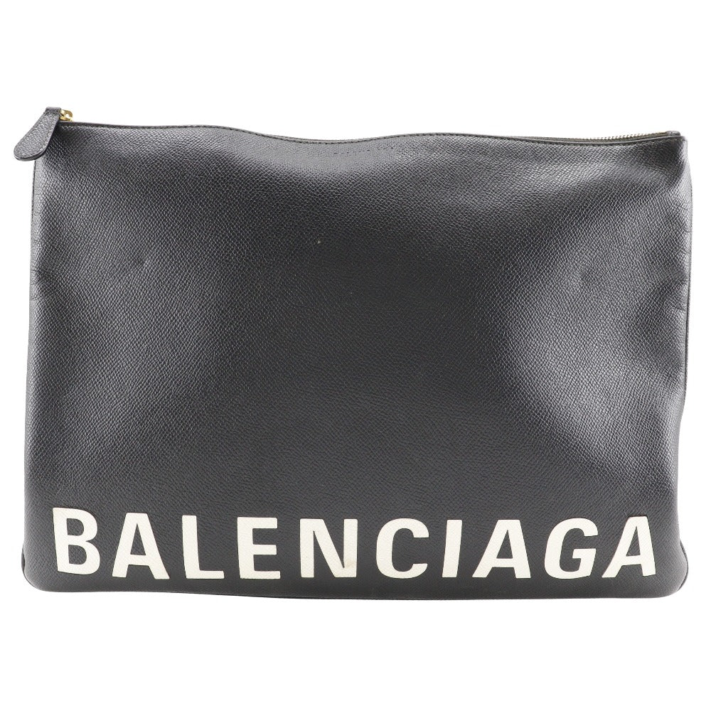 Top Quality Balenciaga Leather Logo Clutch Bag