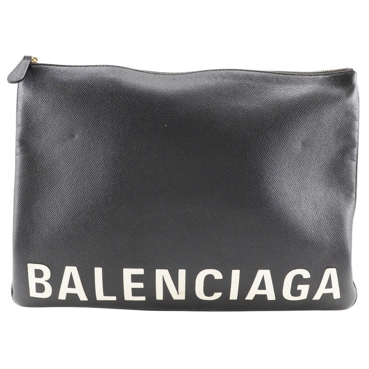 Top Quality Balenciaga Leather Logo Clutch Bag