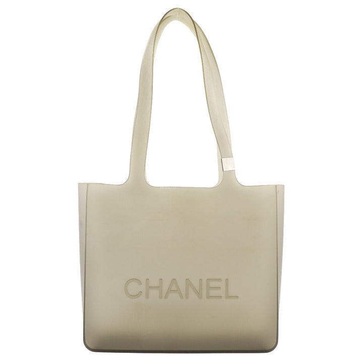 Top Quality Chanel Logo Tote Bag Rubber Gray