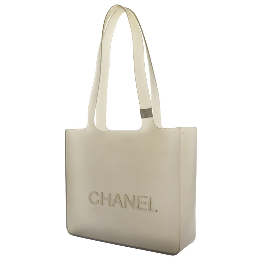 Top Quality Chanel Logo Tote Bag Rubber Gray