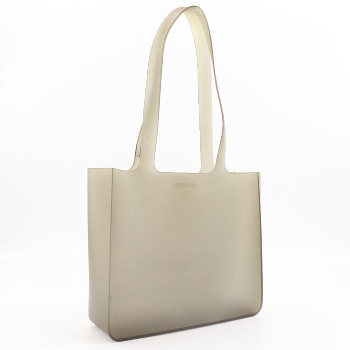 Top Quality Chanel Logo Tote Bag Rubber Gray
