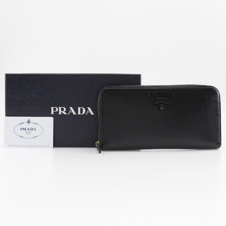 Prada Saffiano Zip Around Wallet 1ML506