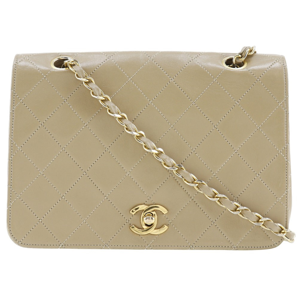 Top Quality Chanel Lambskin Chain Shoulder Bag Beige