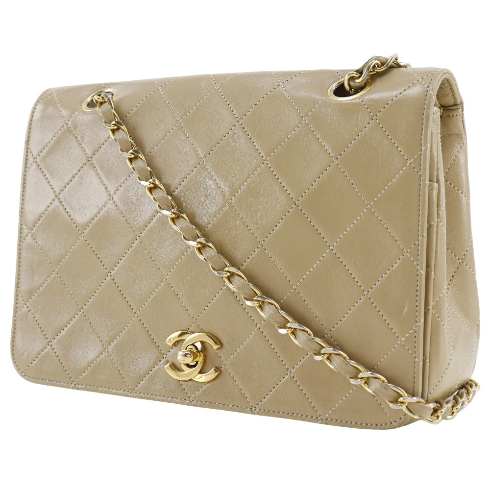 Top Quality Chanel Lambskin Chain Shoulder Bag Beige
