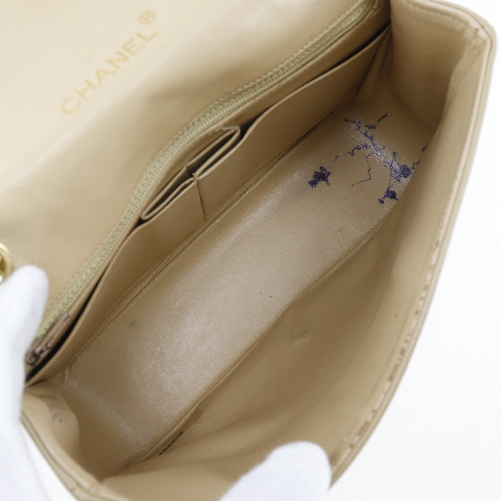 Top Quality Chanel Lambskin Chain Shoulder Bag Beige