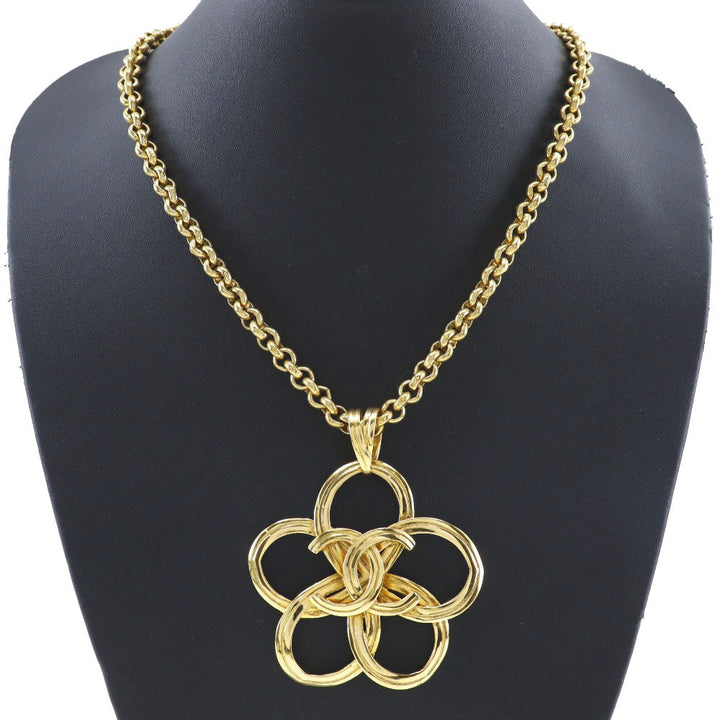 Top Quality Chanel Coco Mark Flower Necklace Gold Plated