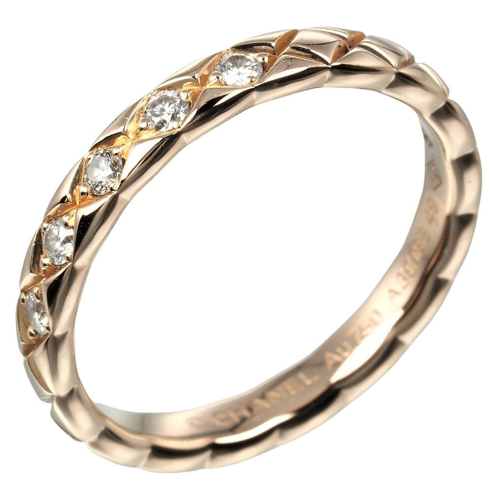 Top Quality Chanel Coco Crush Ring K18 Pink Gold 5P Diamond