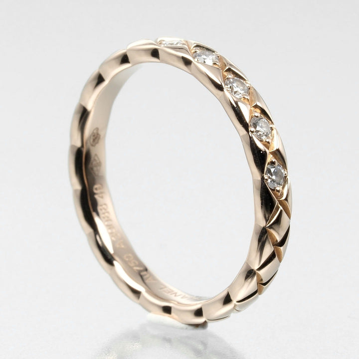 Top Quality Chanel Coco Crush Ring K18 Pink Gold 5P Diamond