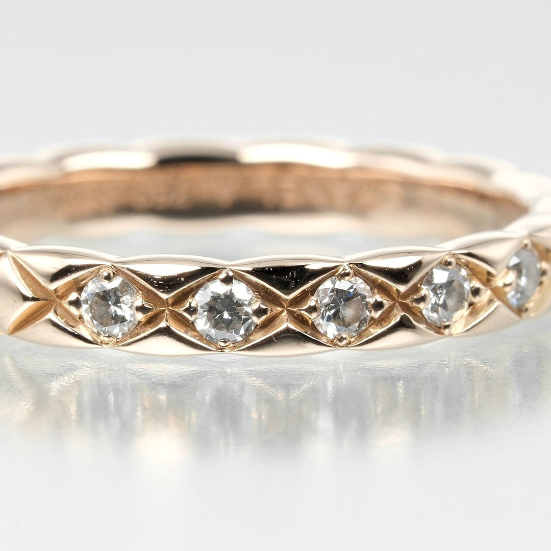 Top Quality Chanel Coco Crush Ring K18 Pink Gold 5P Diamond