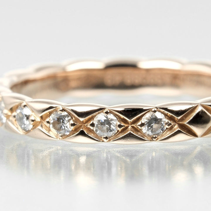 Top Quality Chanel Coco Crush Ring K18 Pink Gold 5P Diamond