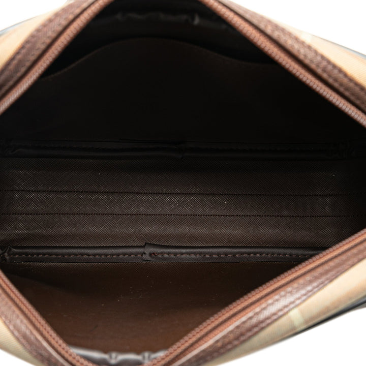 BURBERRY Vintage Check Canvas Crossbody Crossbody Bag