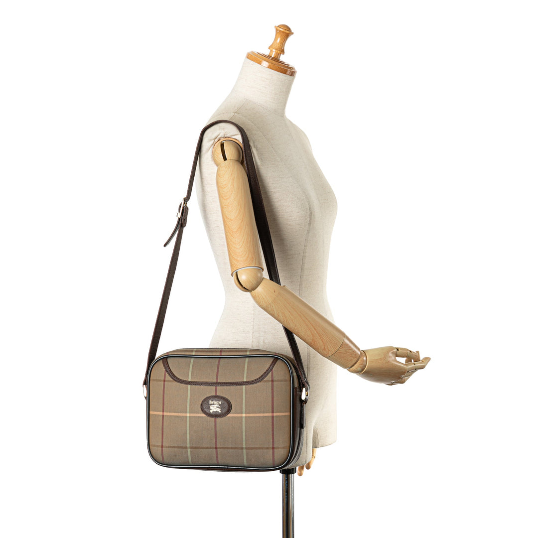 BURBERRY Vintage Check Canvas Crossbody Crossbody Bag