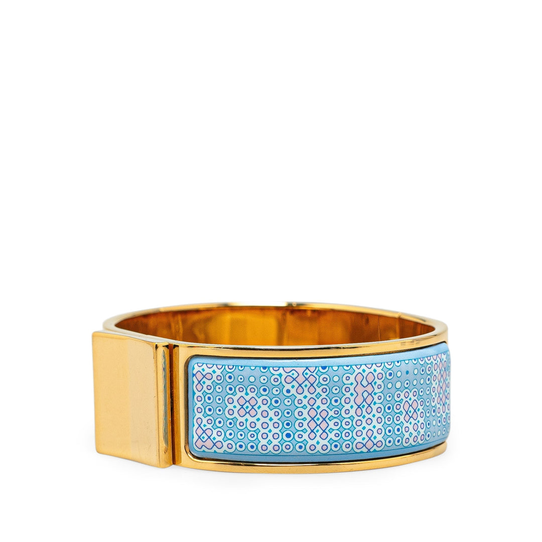 Top quality Hermes Wide Enamel Loquet Bangle Costume Bracelet