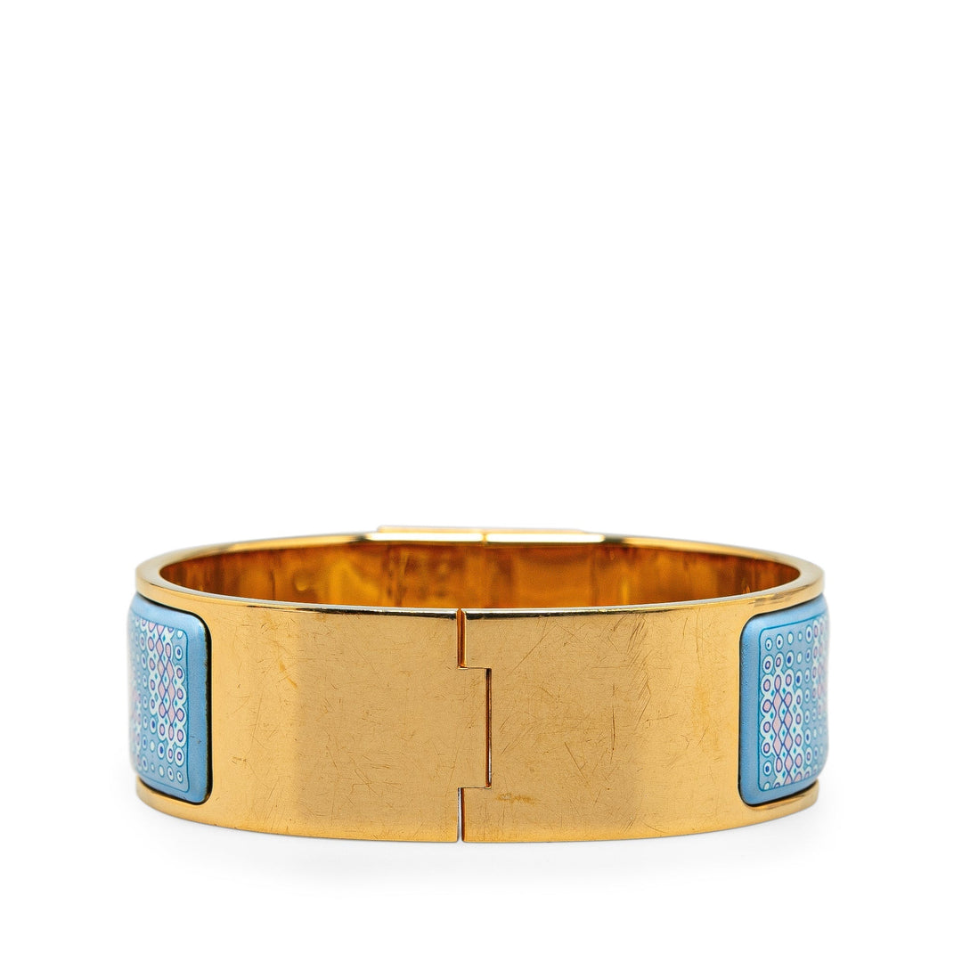 Top quality Hermes Wide Enamel Loquet Bangle Costume Bracelet