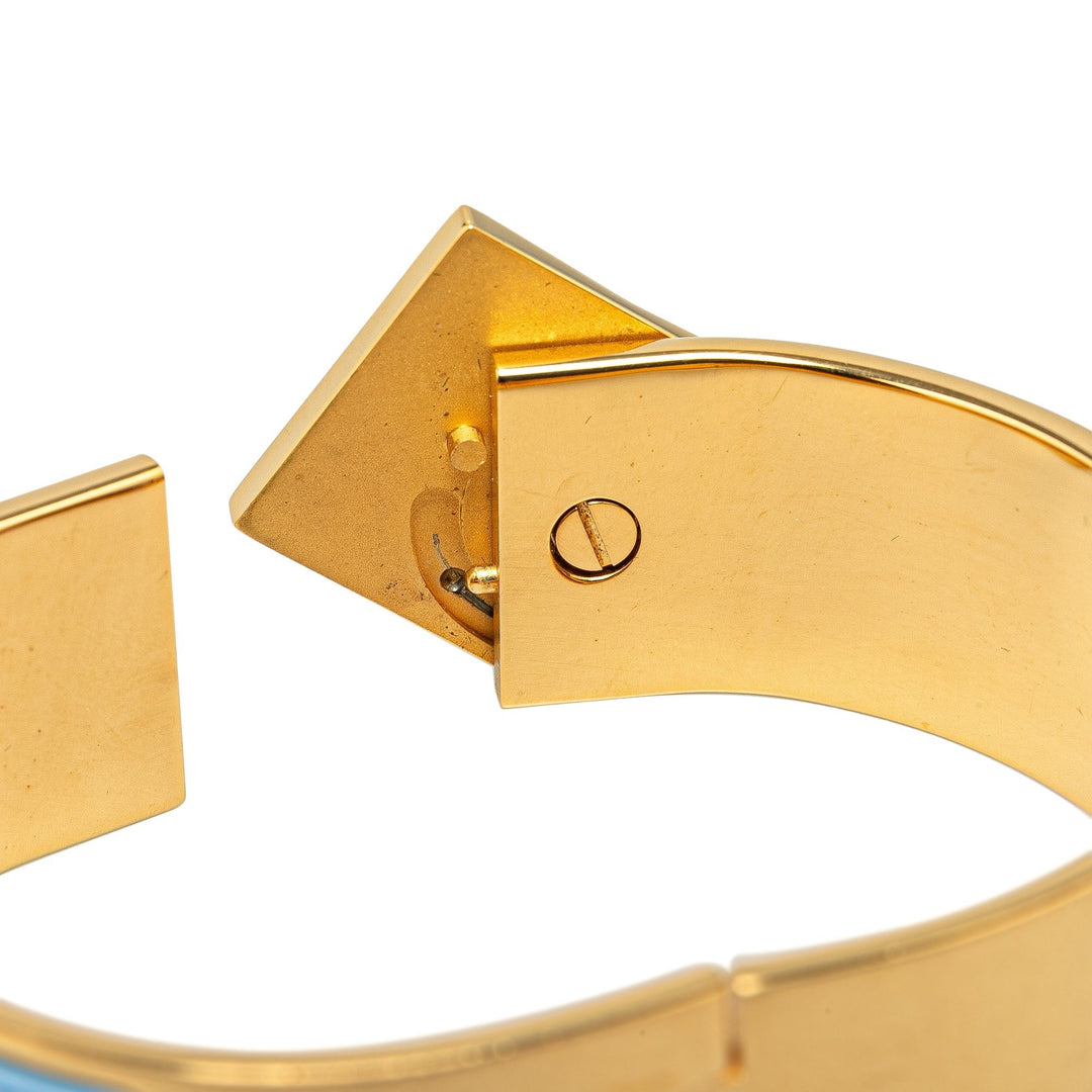 Top quality Hermes Wide Enamel Loquet Bangle Costume Bracelet