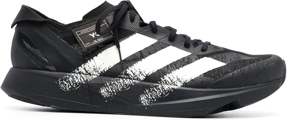 Y-3 STRIPED LACE-UP SNEAKERS