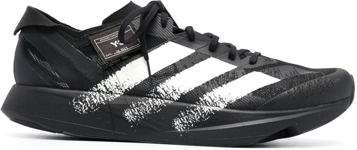 Y-3 STRIPED LACE-UP SNEAKERS