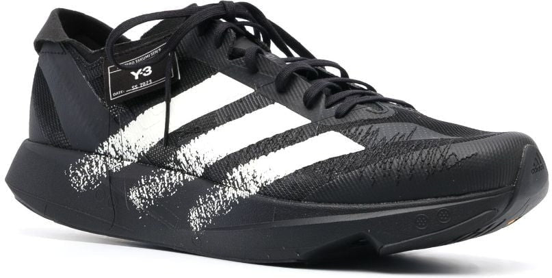 Y-3 STRIPED LACE-UP SNEAKERS