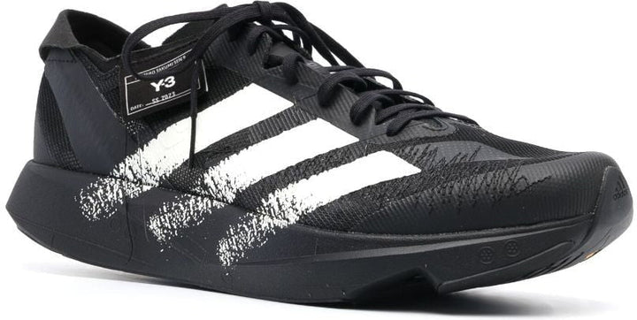 Y-3 STRIPED LACE-UP SNEAKERS