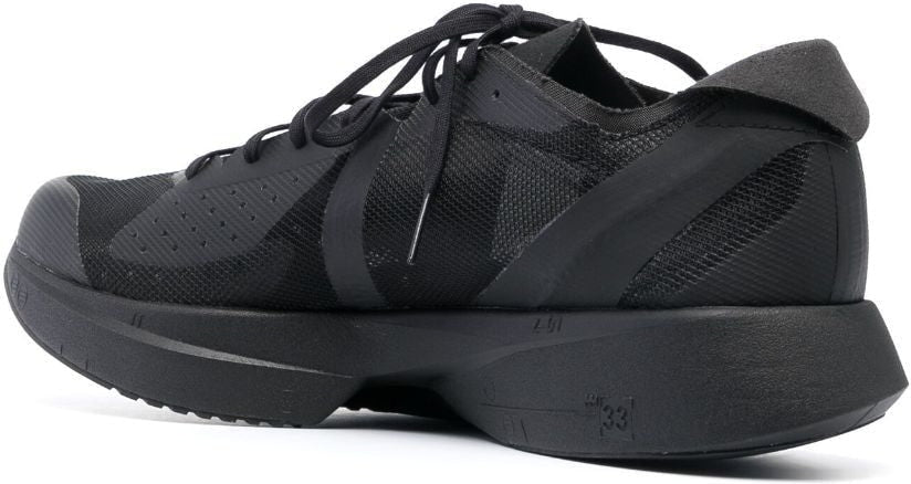 Y-3 STRIPED LACE-UP SNEAKERS