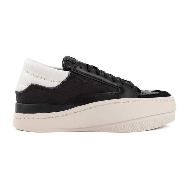 Y-3 LEATHER LUX BBALL LOW SNEAKERS
