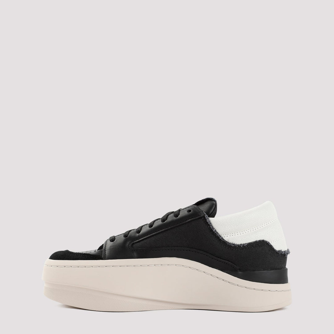 Y-3 LEATHER LUX BBALL LOW SNEAKERS