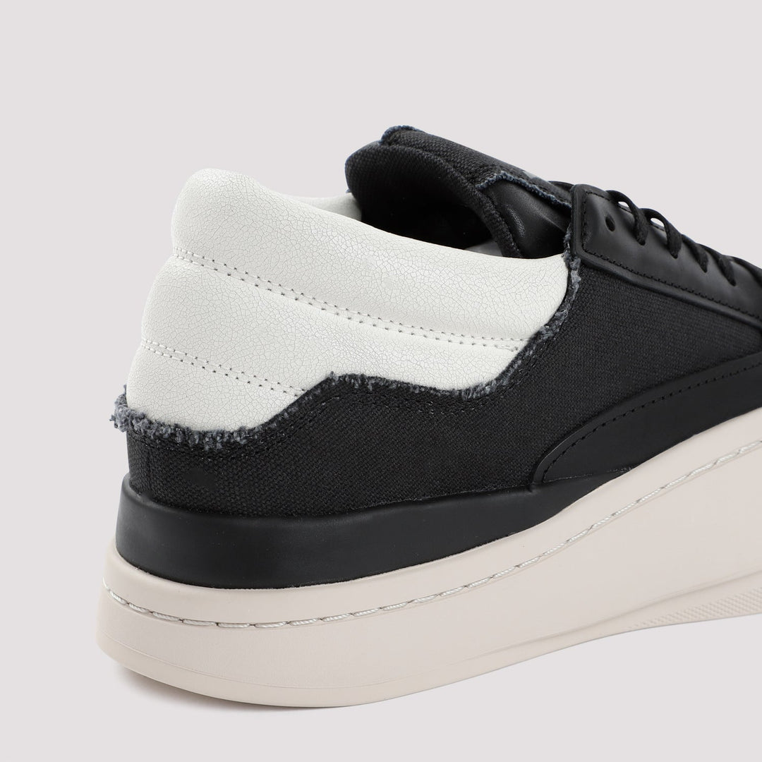 Y-3 LEATHER LUX BBALL LOW SNEAKERS