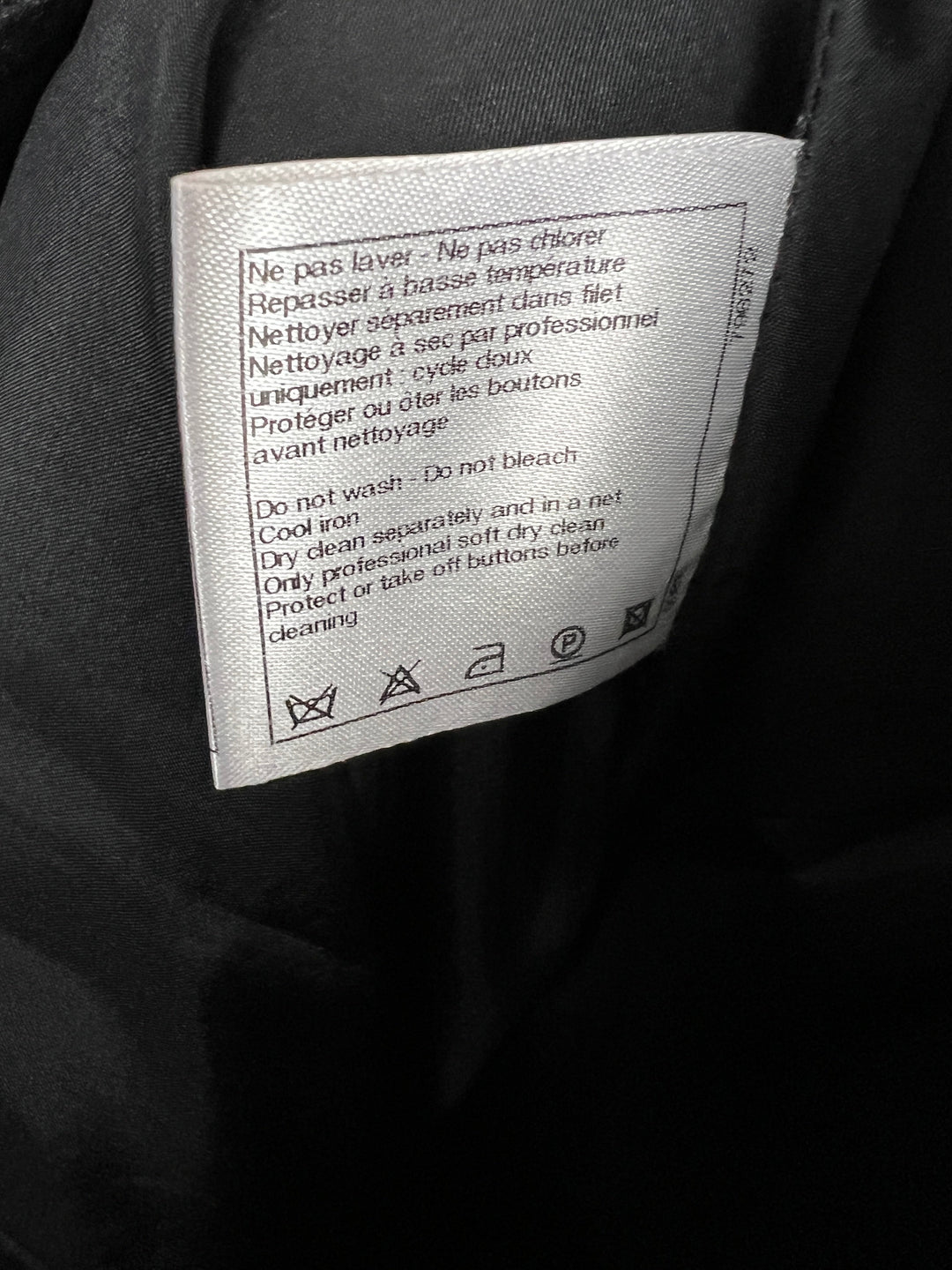 Top Quality Chanel Charcoal High-Waisted Wool Trousers Size FR 34 (UK 6)