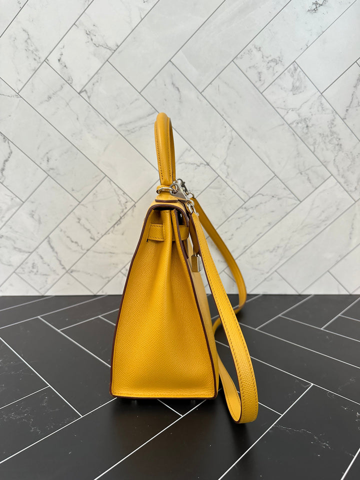 Hermes Yellow Epsom Leather Kelly 28