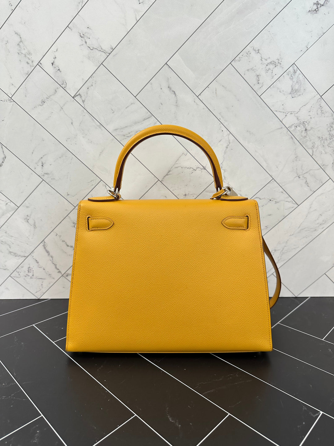 Hermes Yellow Epsom Leather Kelly 28