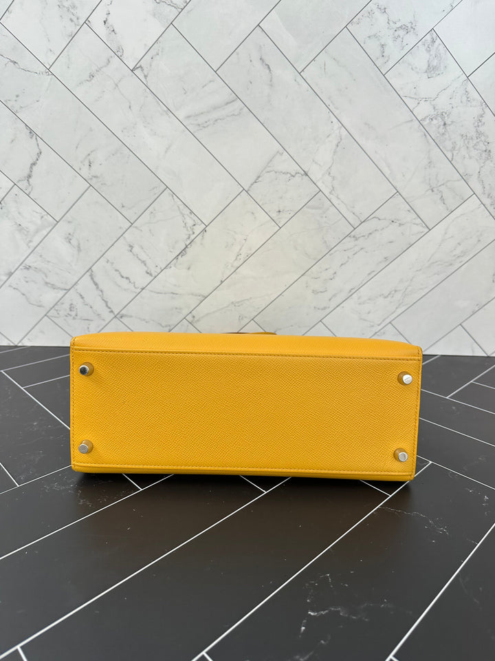 Hermes Yellow Epsom Leather Kelly 28