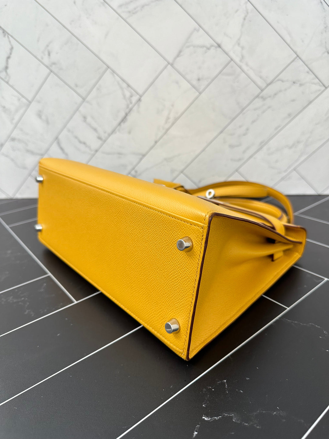 Hermes Yellow Epsom Leather Kelly 28