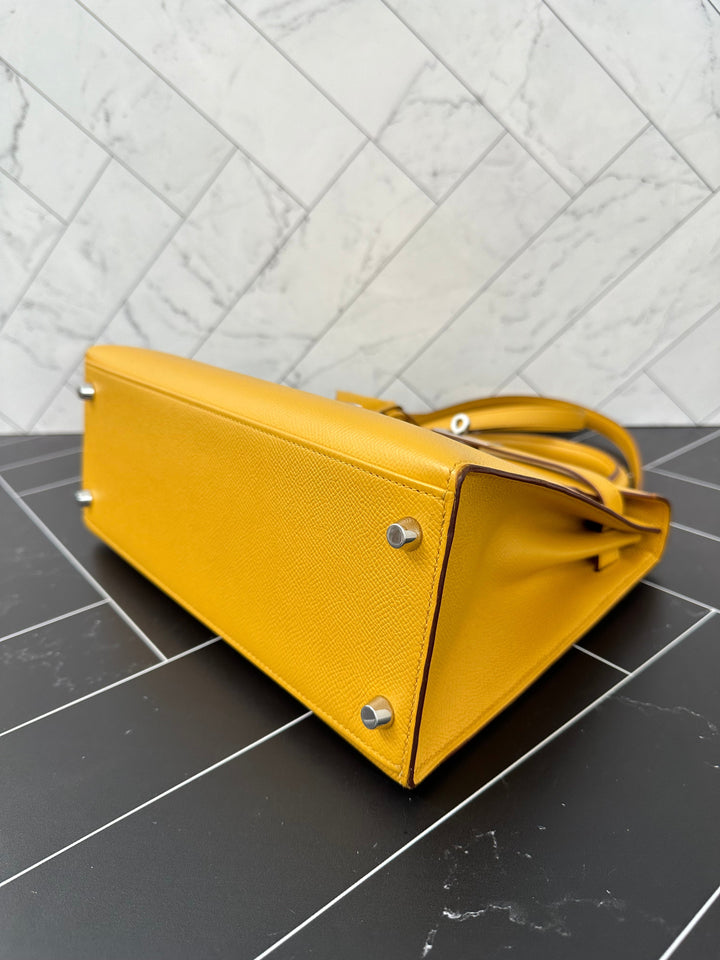 Hermes Yellow Epsom Leather Kelly 28