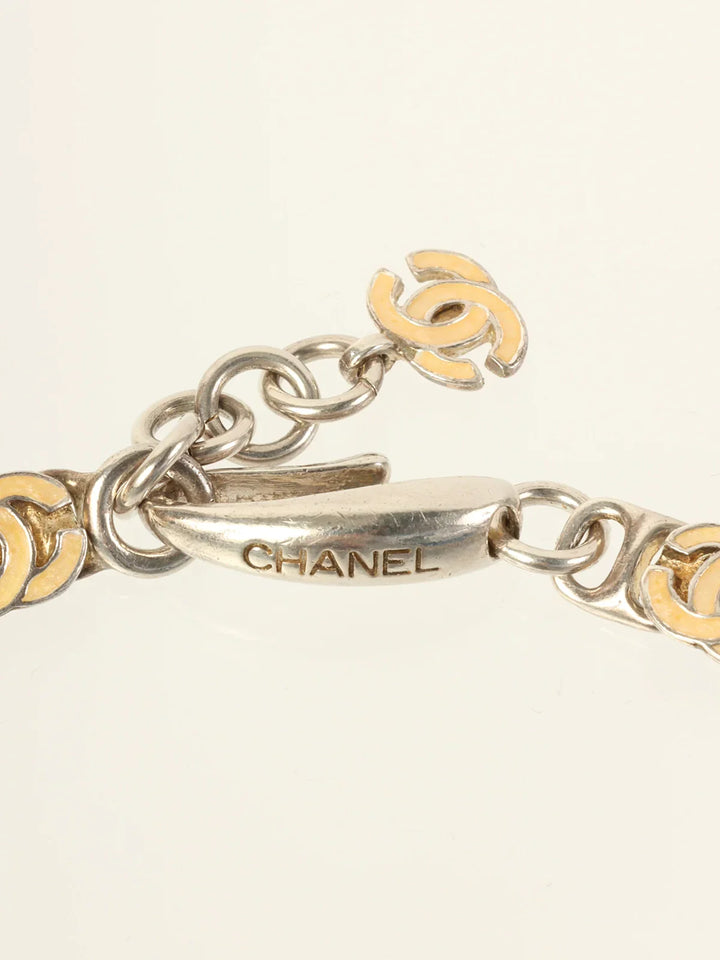 Chanel 2000 Made Cc Mark Chain Necklace Silver