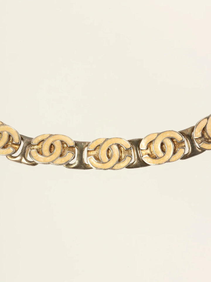 Chanel 2000 Made Cc Mark Chain Necklace Silver