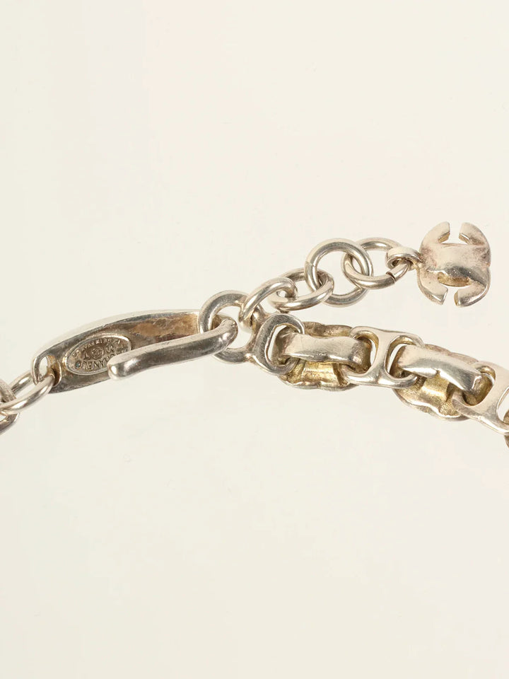 Chanel 2000 Made Cc Mark Chain Necklace Silver