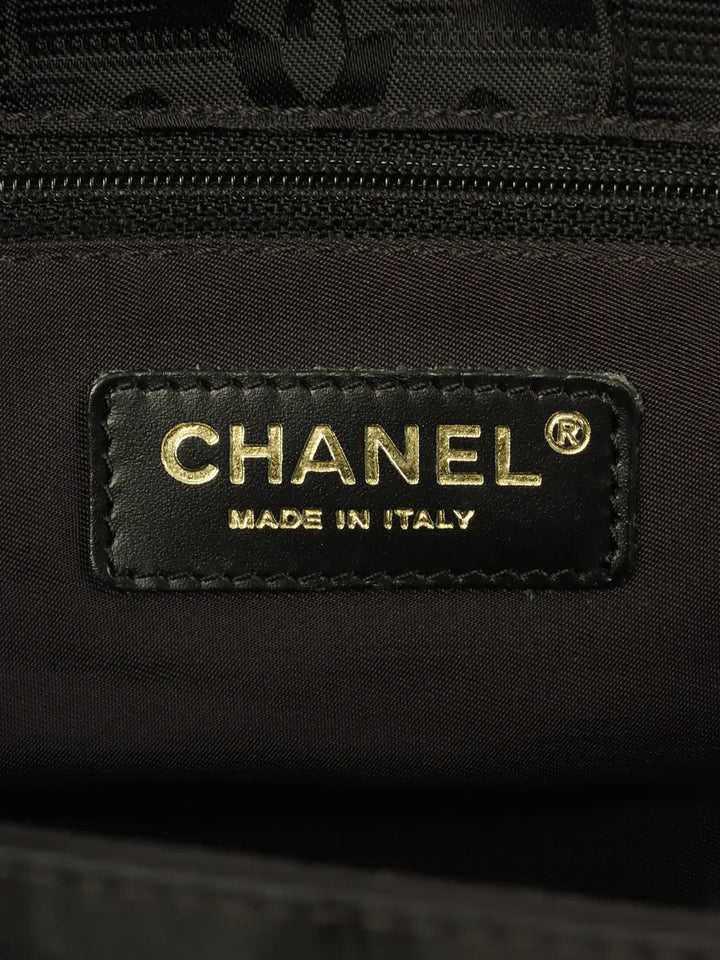 Chanel Around 2005 Made New Travel Nylon Shoulder Bag Black