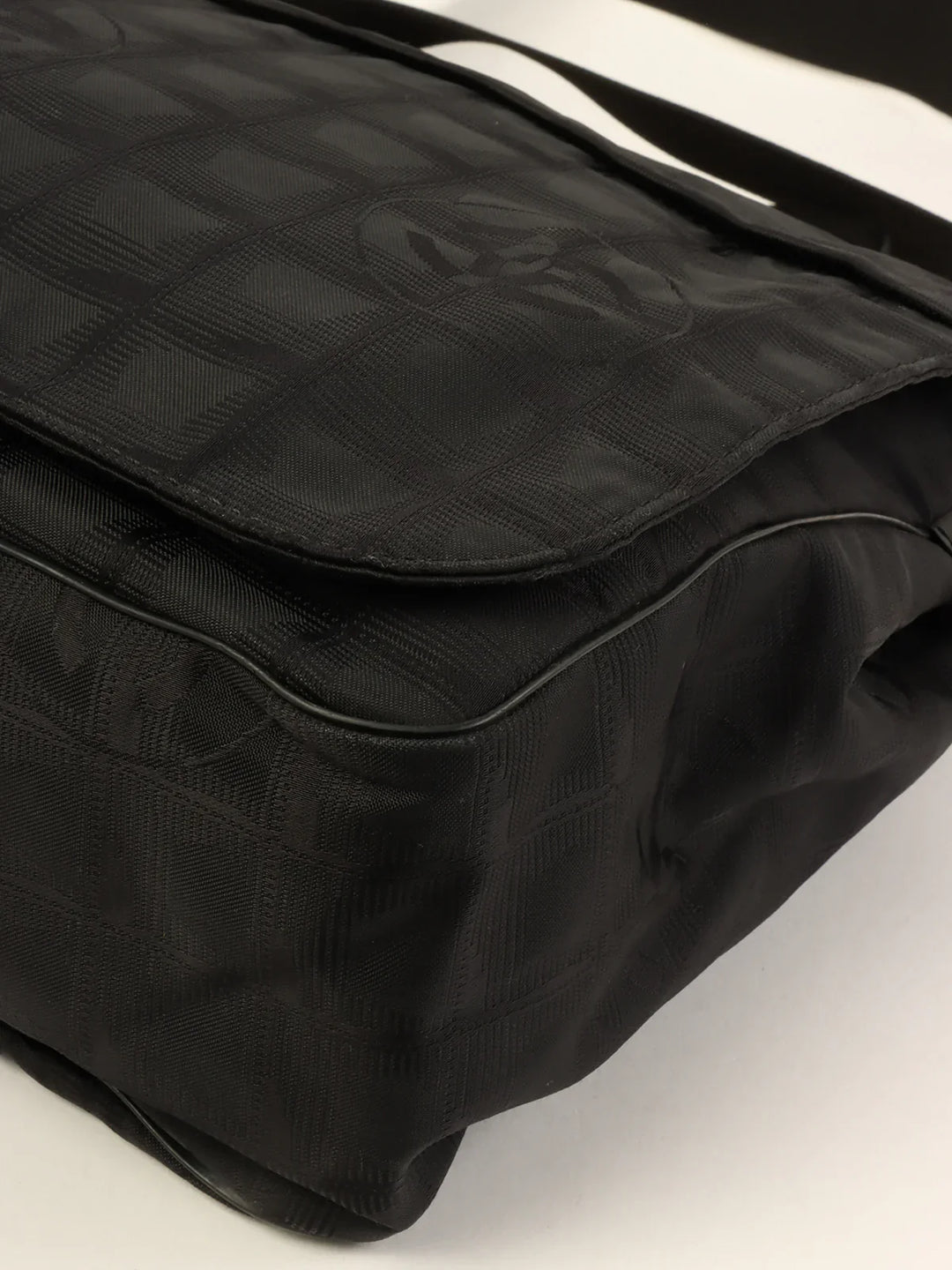 Chanel Around 2005 Made New Travel Nylon Shoulder Bag Black