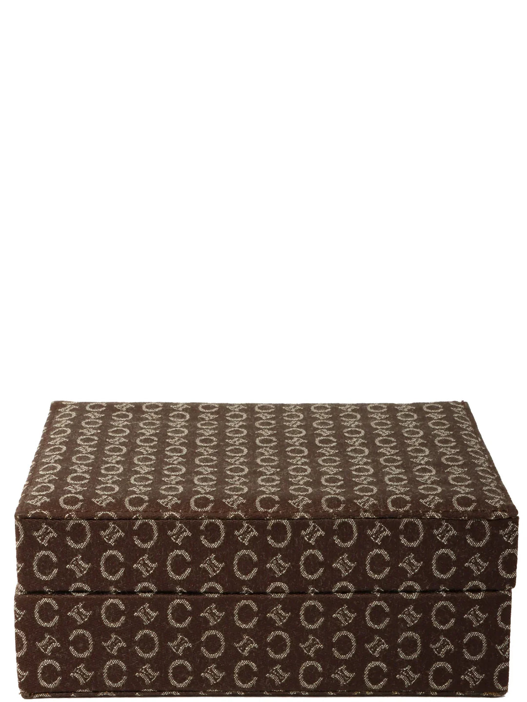 Celine C Macadam Pattern Jewelry Case Brown