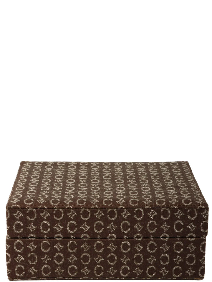 Celine C Macadam Pattern Jewelry Case Brown