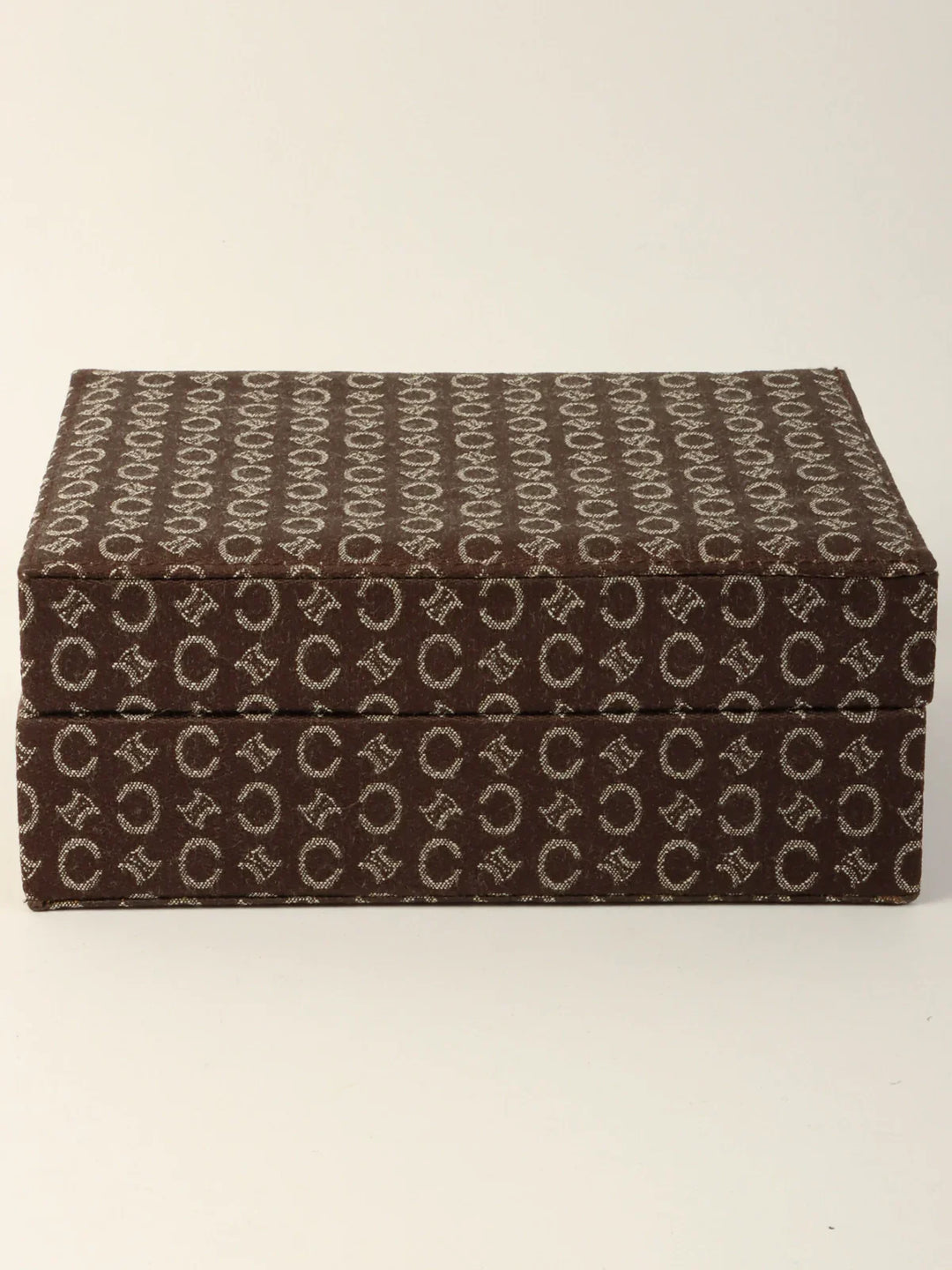 Celine C Macadam Pattern Jewelry Case Brown