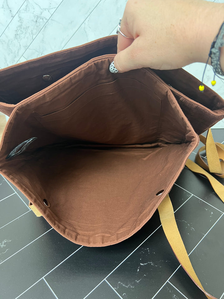Premium Handmade Hermes Brown Shelly Woven Tote